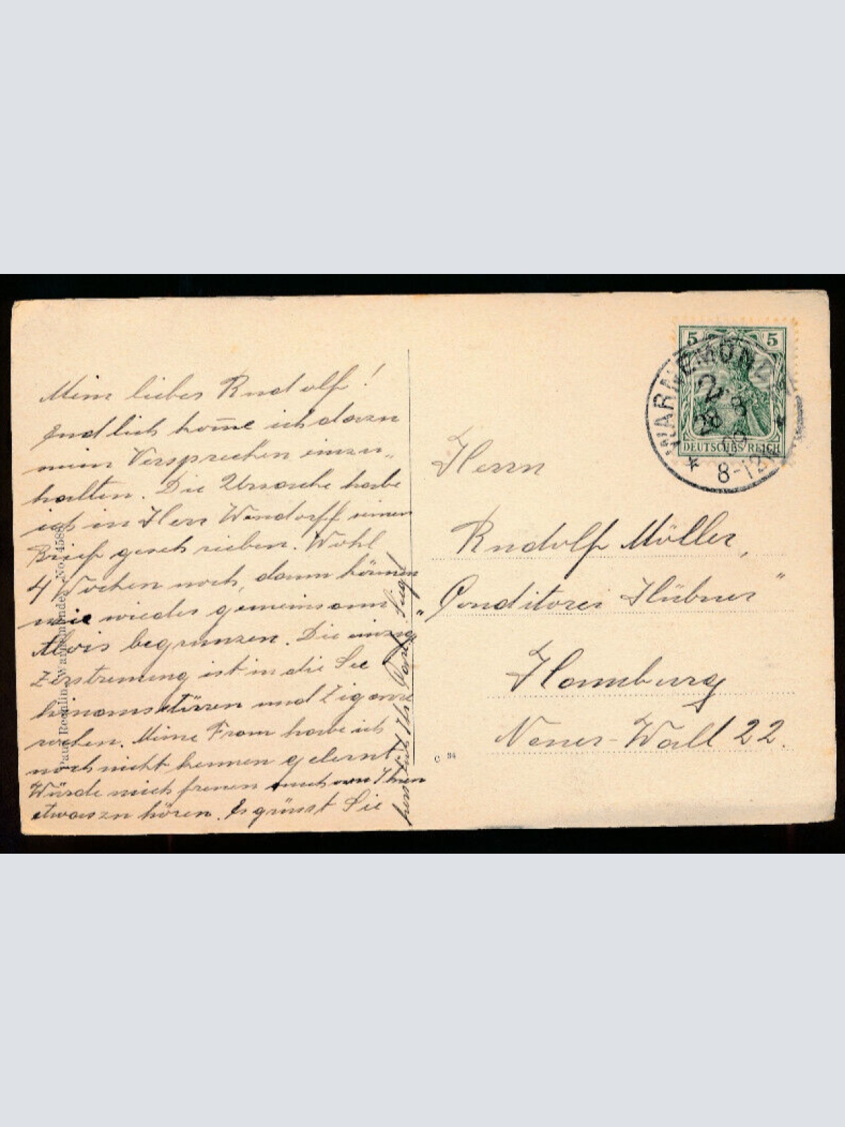 AK aus Warenmünde mit Dampfer Mecklenburg-Vorpommern (1302)