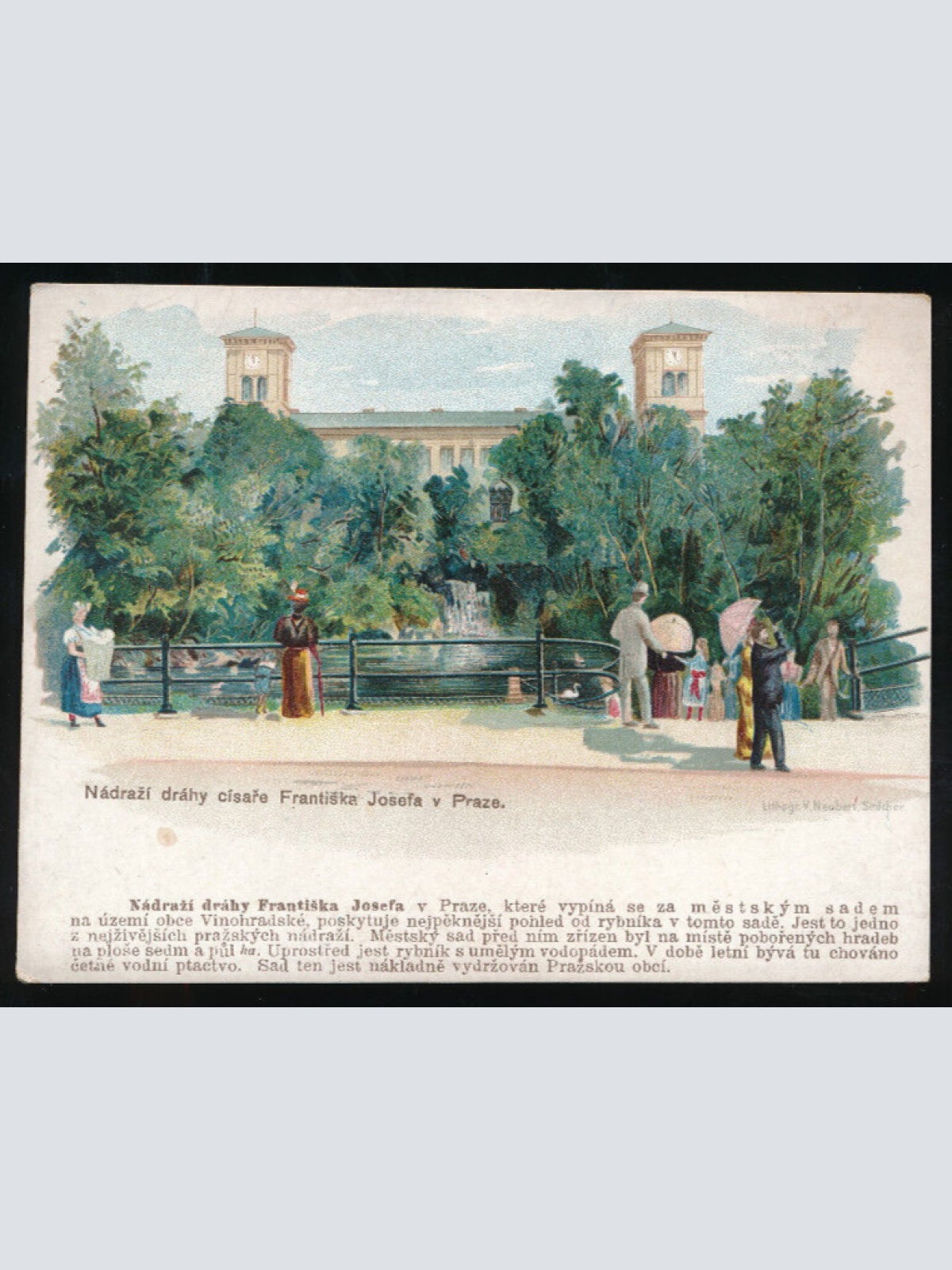 AK aus Praze - Prag Nadrazi drahy cisare Frantiska Josefa Tschechien (1388)