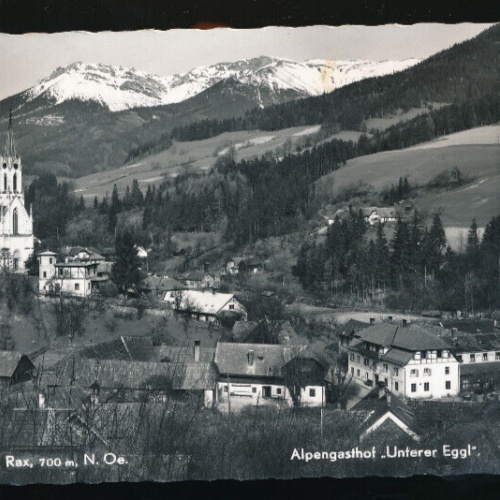 AK aus Prein an der Rax mit Alpengasthof Unterer Eggl Niederösterreich (1371)