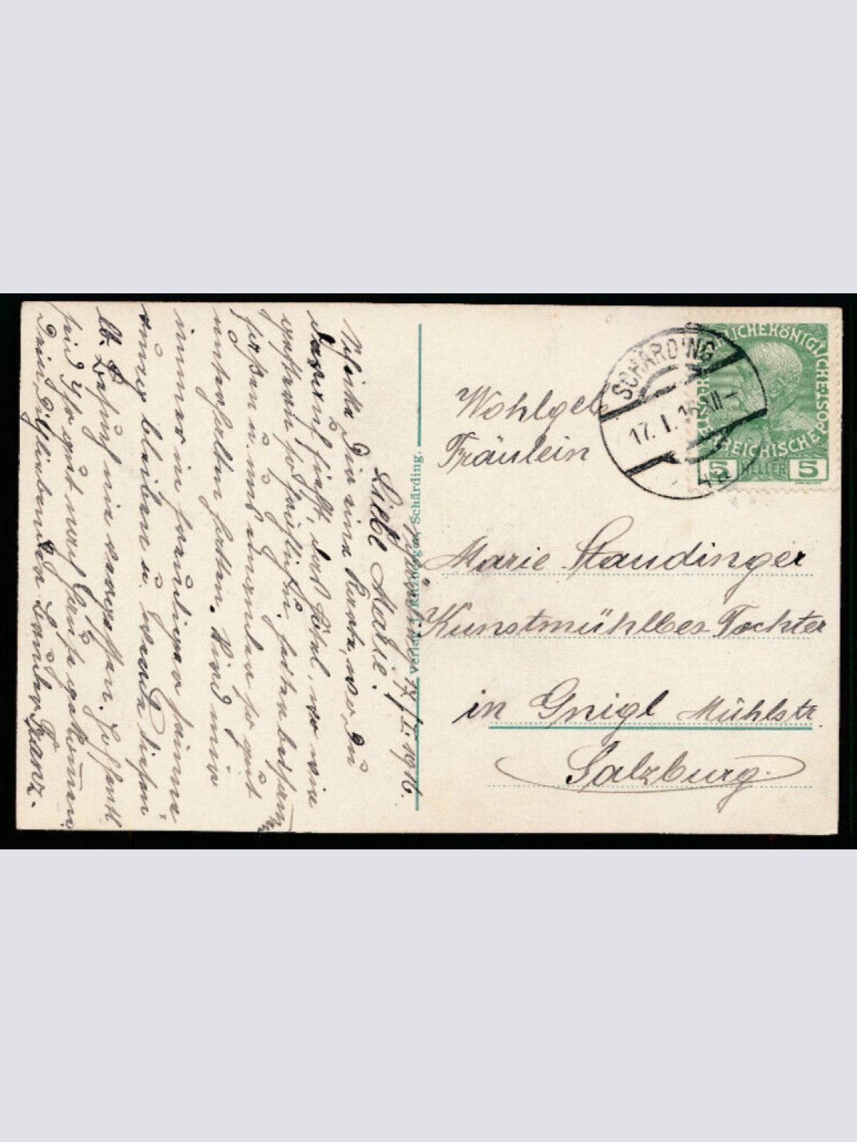 AK aus Schärding am Inn Stadtplatz Oberösterreich (1719)