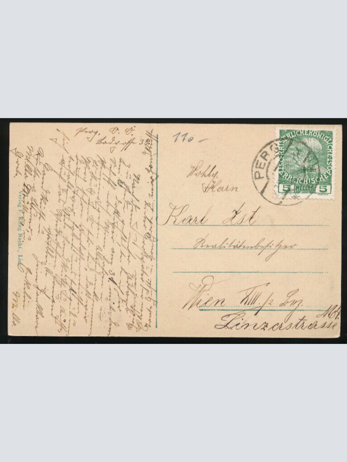 AK aus Perg vom Promenadenweg Oberösterreich (1555)