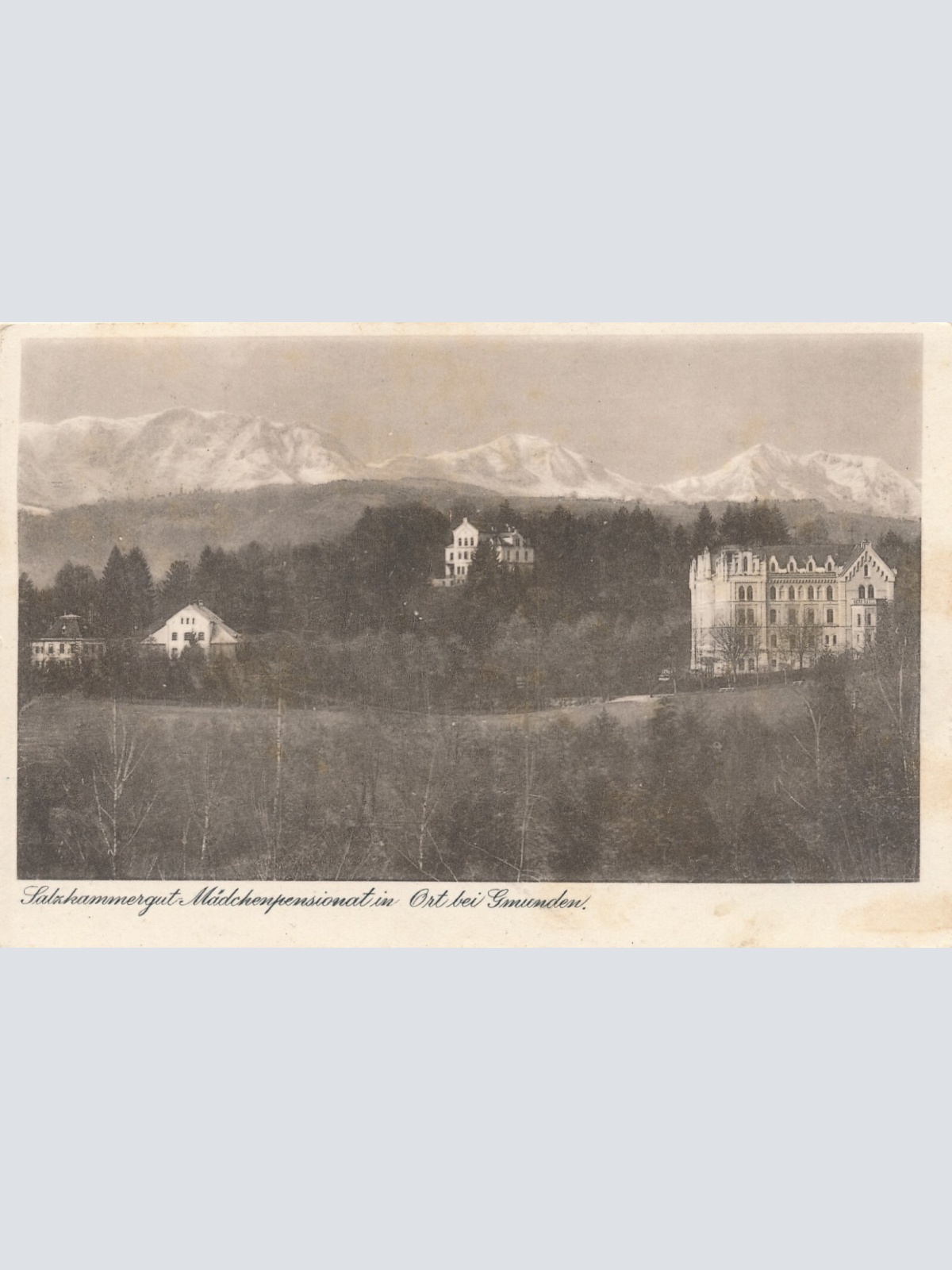 AK, Salzkammergut, Mädchenpensionat in Ort bei Gmunden, Oberösterreich (S3)