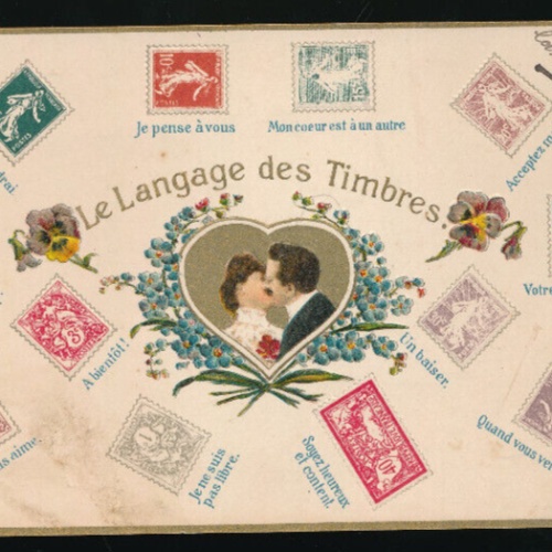 AK Briefmarkensprache Frankreich (1234)