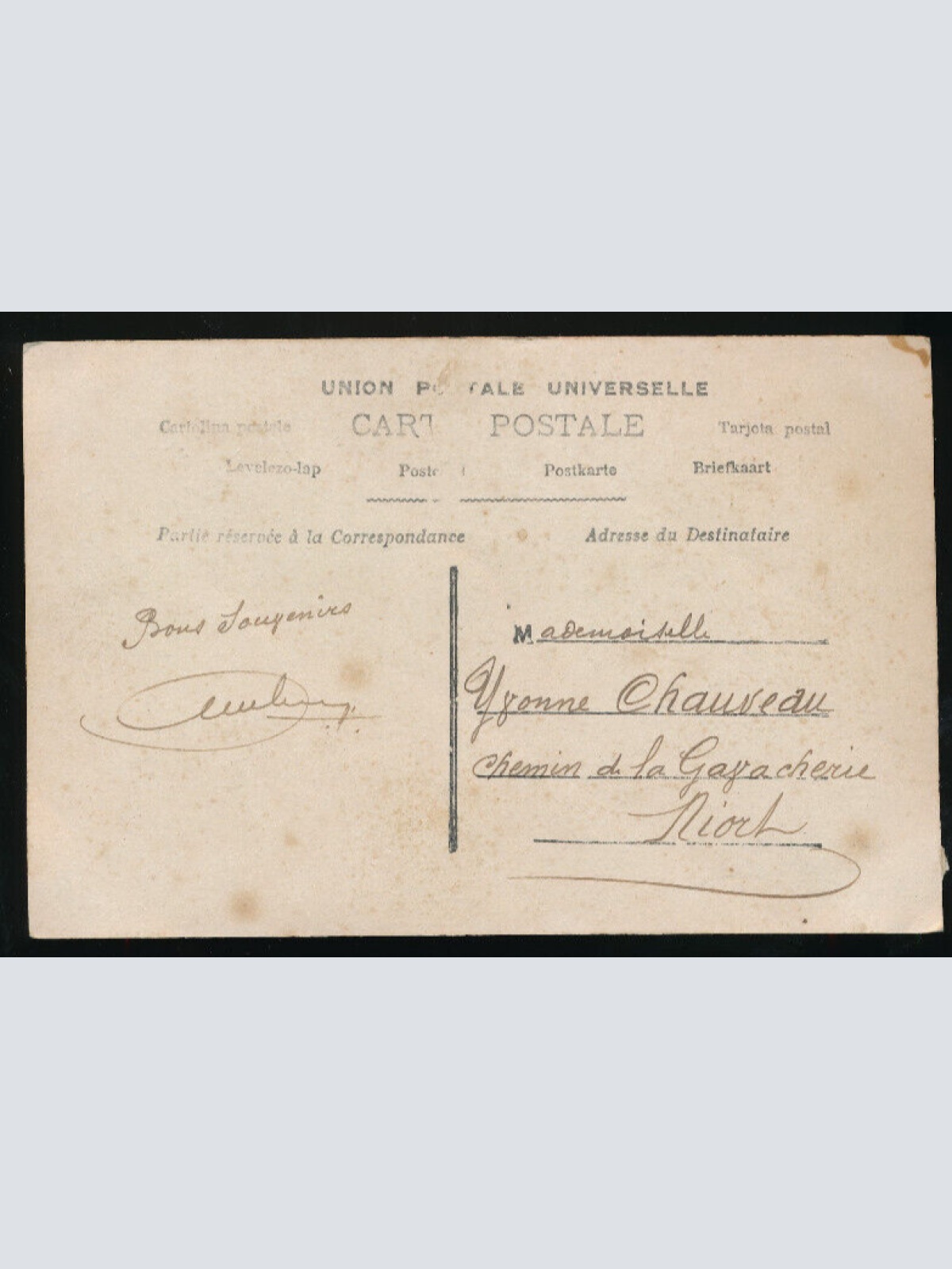 AK Briefmarkensprache Frankreich (1236)