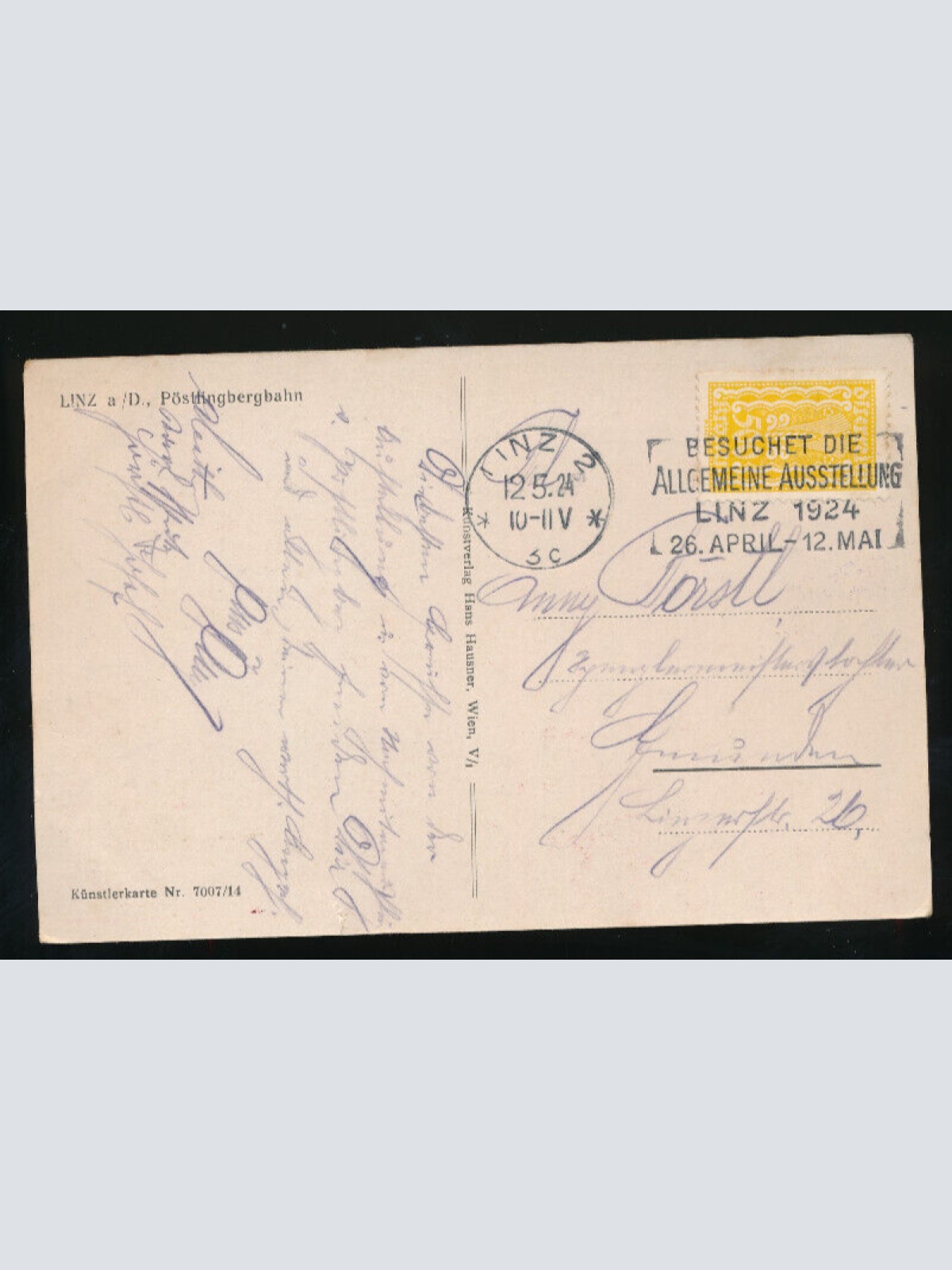 AK aus Linz an der Donau mit Pöstlingbergbahn Oberösterreich (1967)