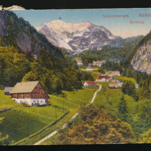 AK aus Hallstatt Salzberg Oberösterreich (1957)