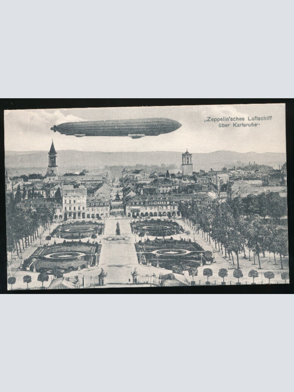 AK aus Karlsruhe mit Zeppelin´sches Luftschiff Baden-Württemberg (1969)