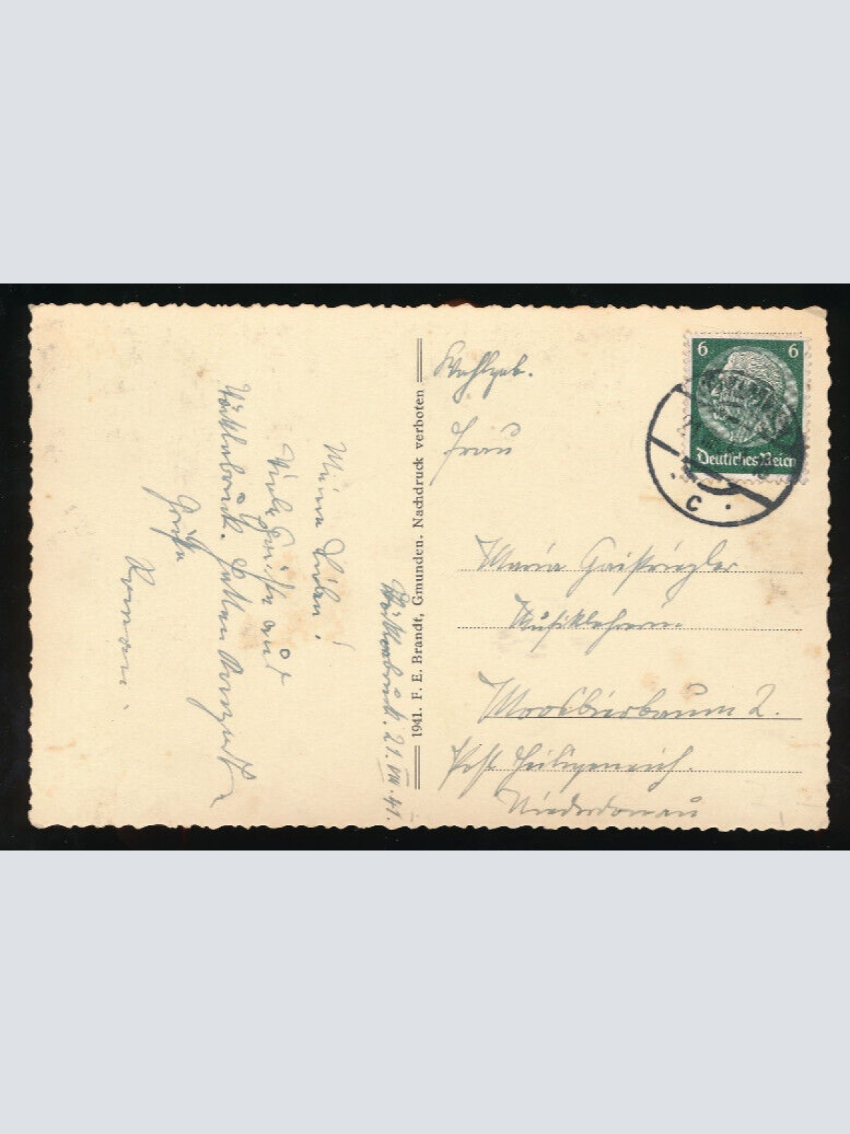 AK aus Vöcklabruck Stadtplatz Oberösterreich (1945)