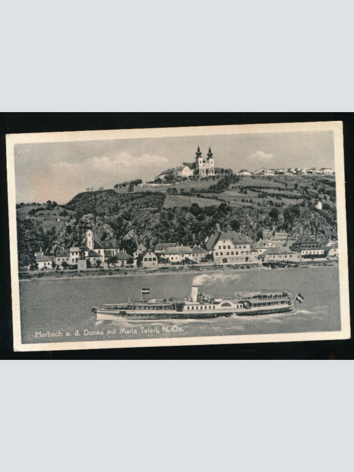 AK aus Marbach an der Donau mit Dampfer Niederösterreich (1320)