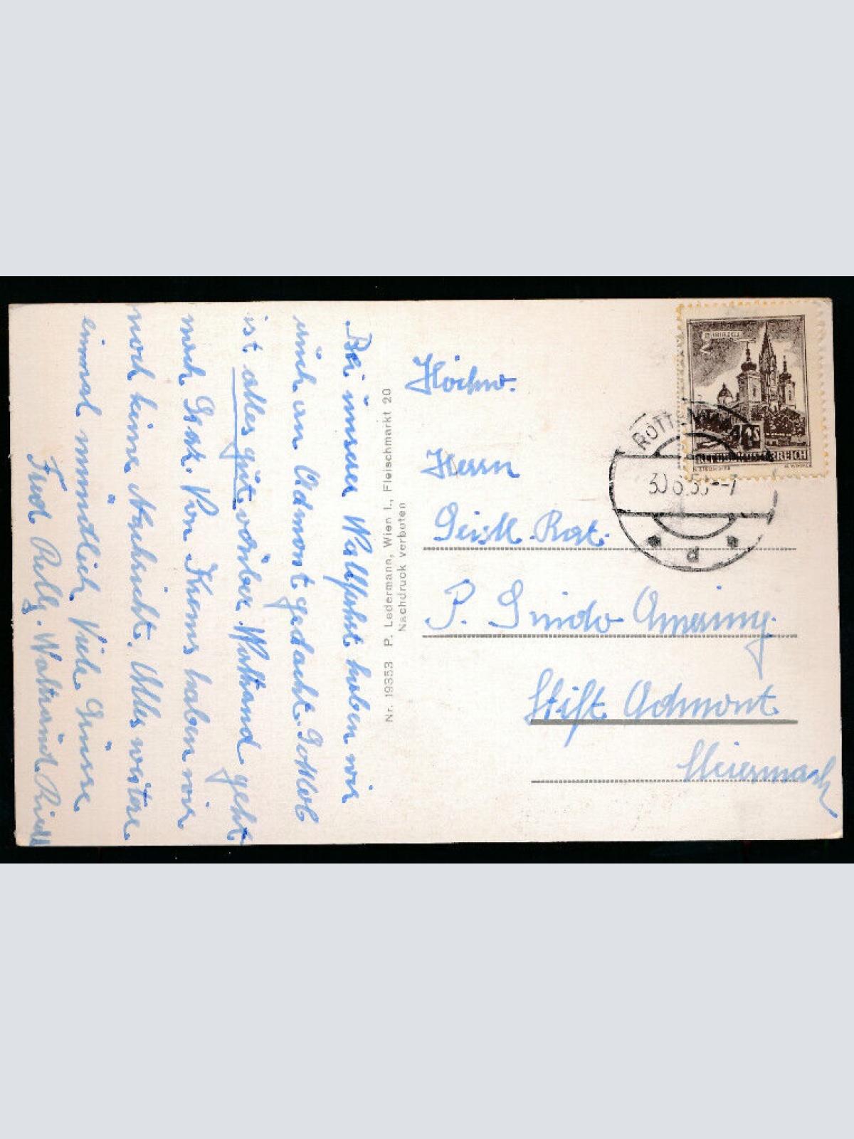 AK aus Marbach an der Donau mit Dampfer Niederösterreich (1320)