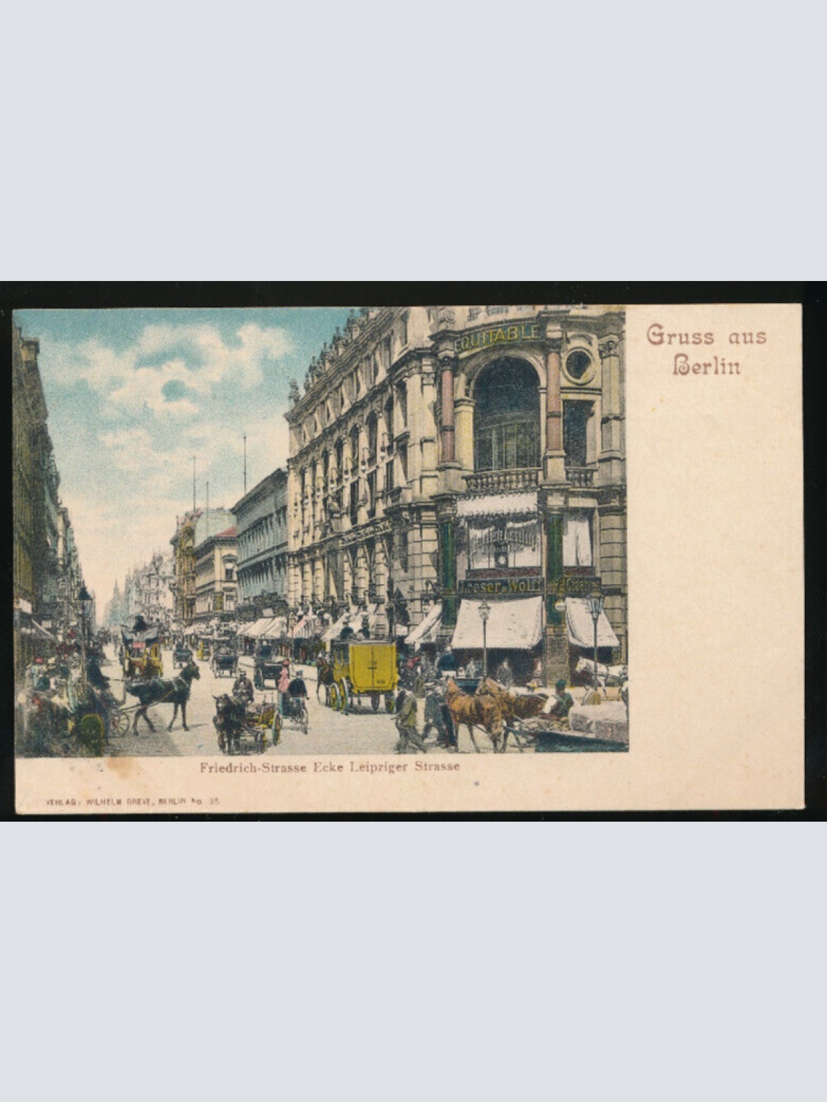 AK gruss aus Berlin Friedrich-Strasse Ecke Leipziger Strasse Deutschland (1930)