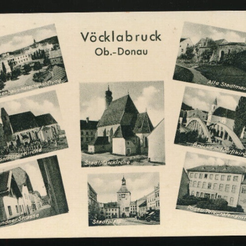Mehrbild-Karte aus Vöcklabruck Oberösterreich (1955)