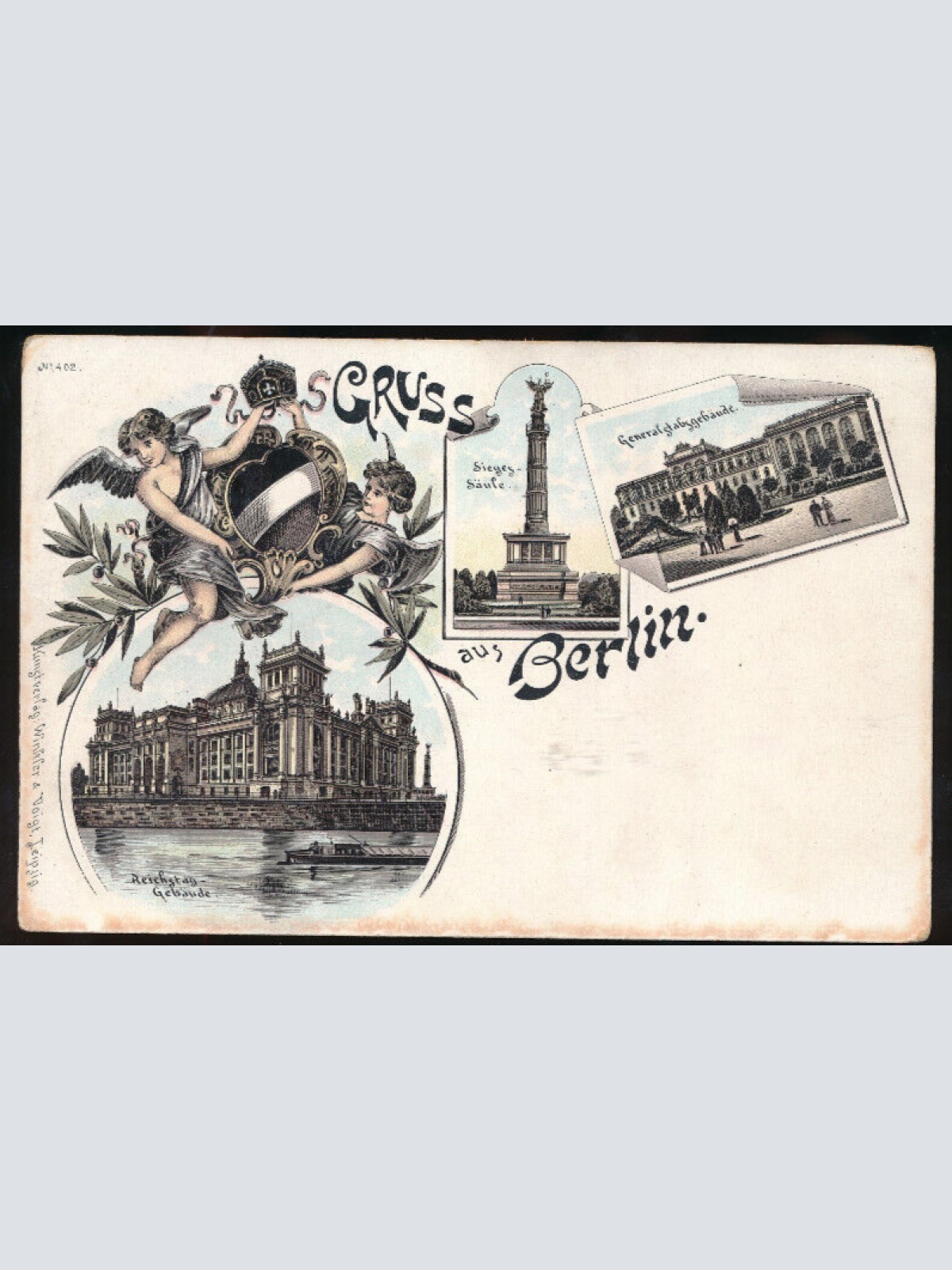 Litho-Karte gruss aus Berlin (1933)