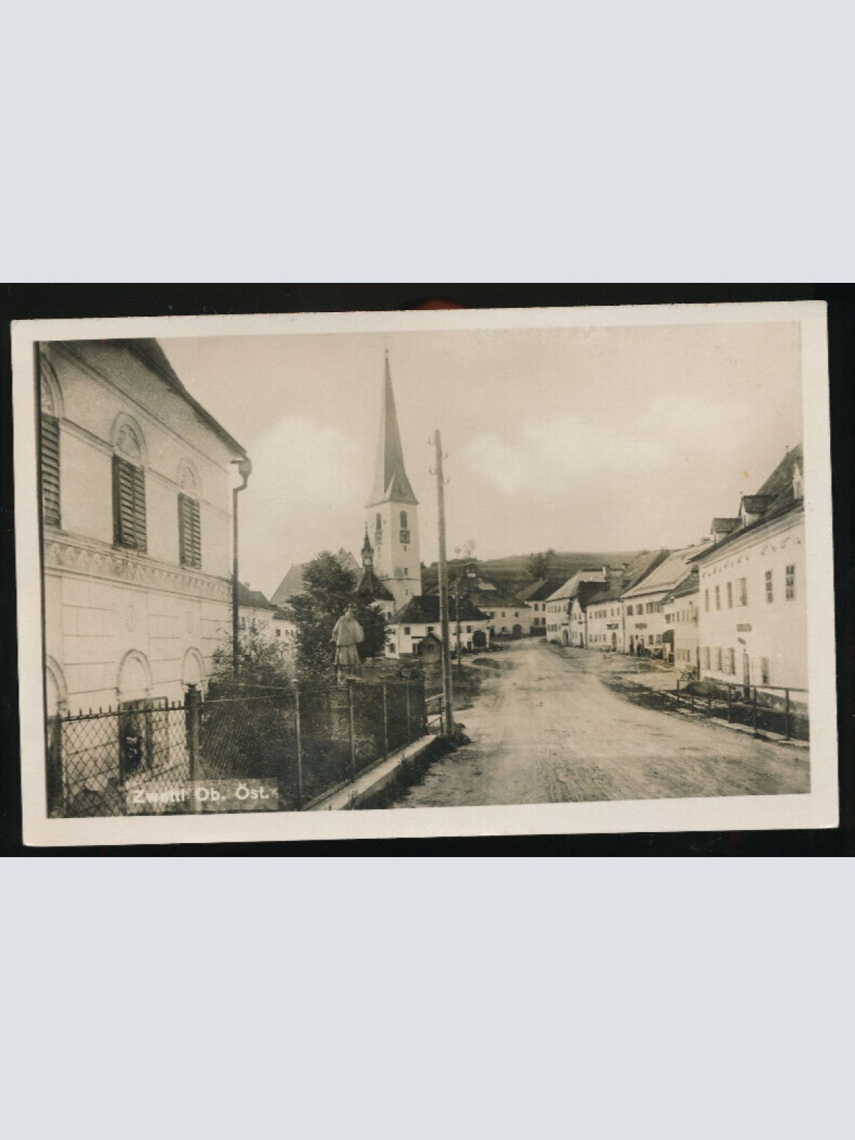 AK aus Zwettl Straßenansicht Oberösterreich (1906)