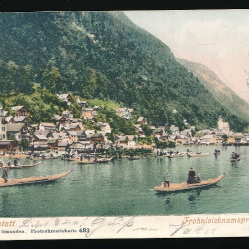 AK aus Hallstatt Frohnleichnamsprocession Oberösterreich (1784)