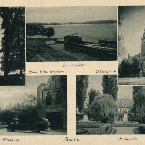 AK, Apatin, Serbien, Parkreszlet, Rom. kath. templom (S102)