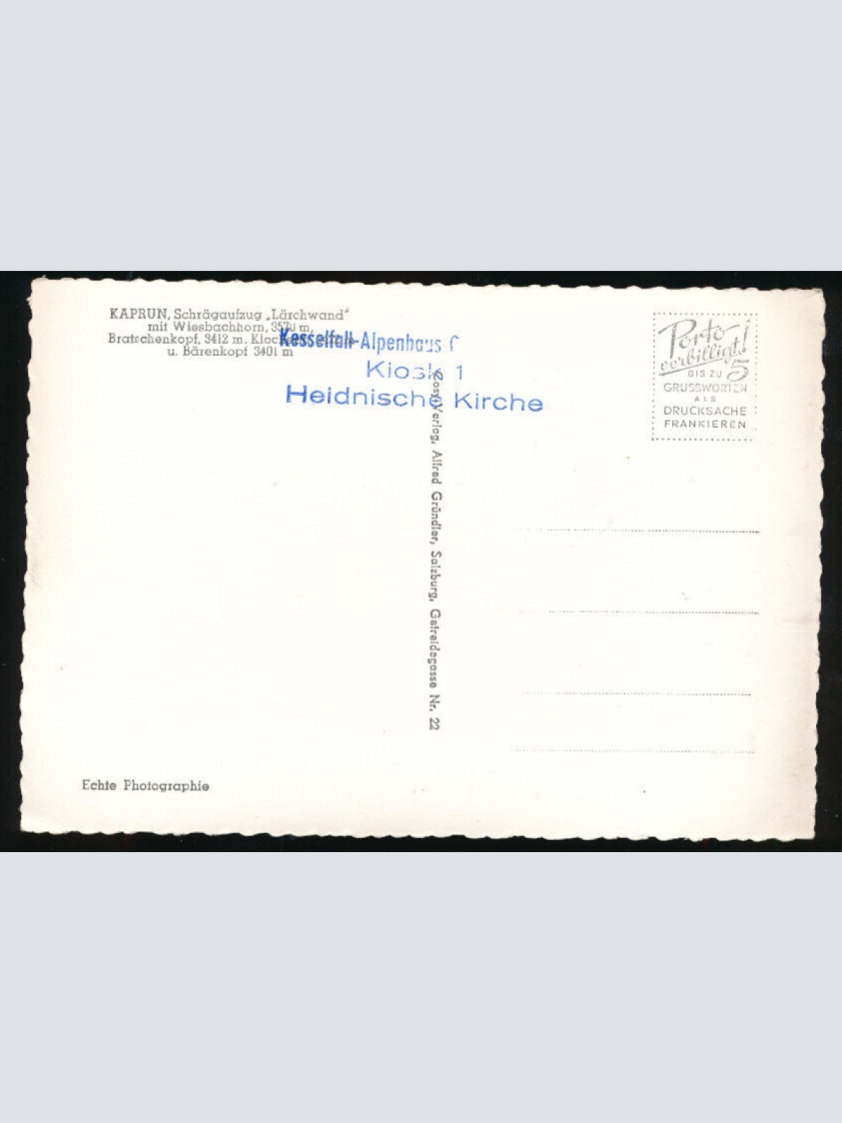 AK aus Kaprun Lärchwand mit Schrägaufzug Salzburg (1803)