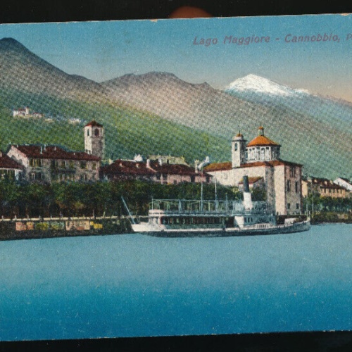 AK aus Maggiore - Cannobbio mit Dampfer Italien (1260)