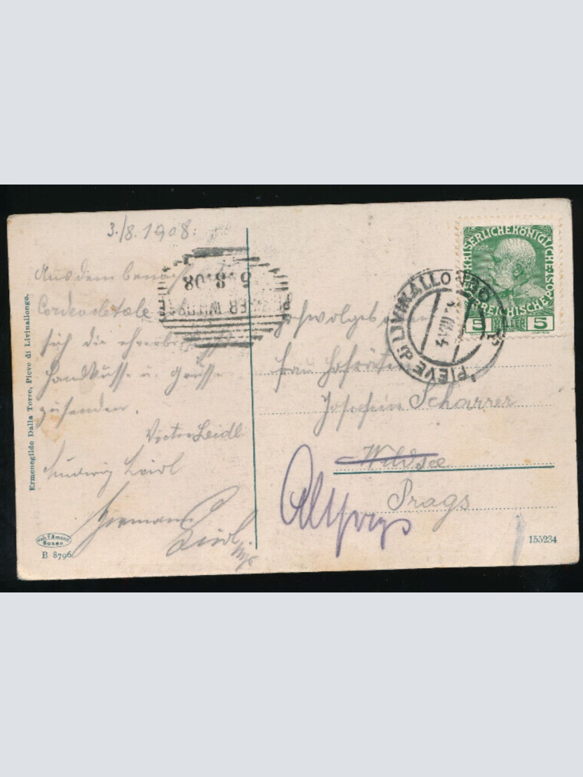 AK aus Pieve di Livinallongo Bucherstein Tirol Italien (1258)