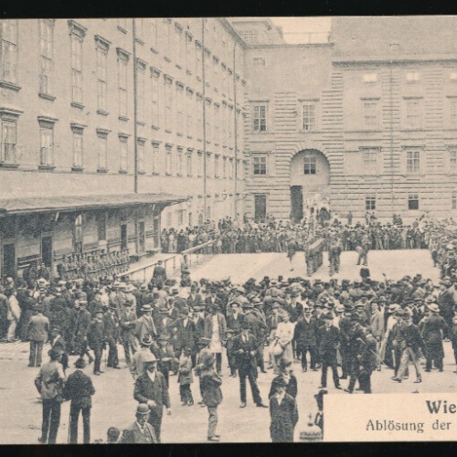 AK aus Wien Ablösung der Burgwache (1834)