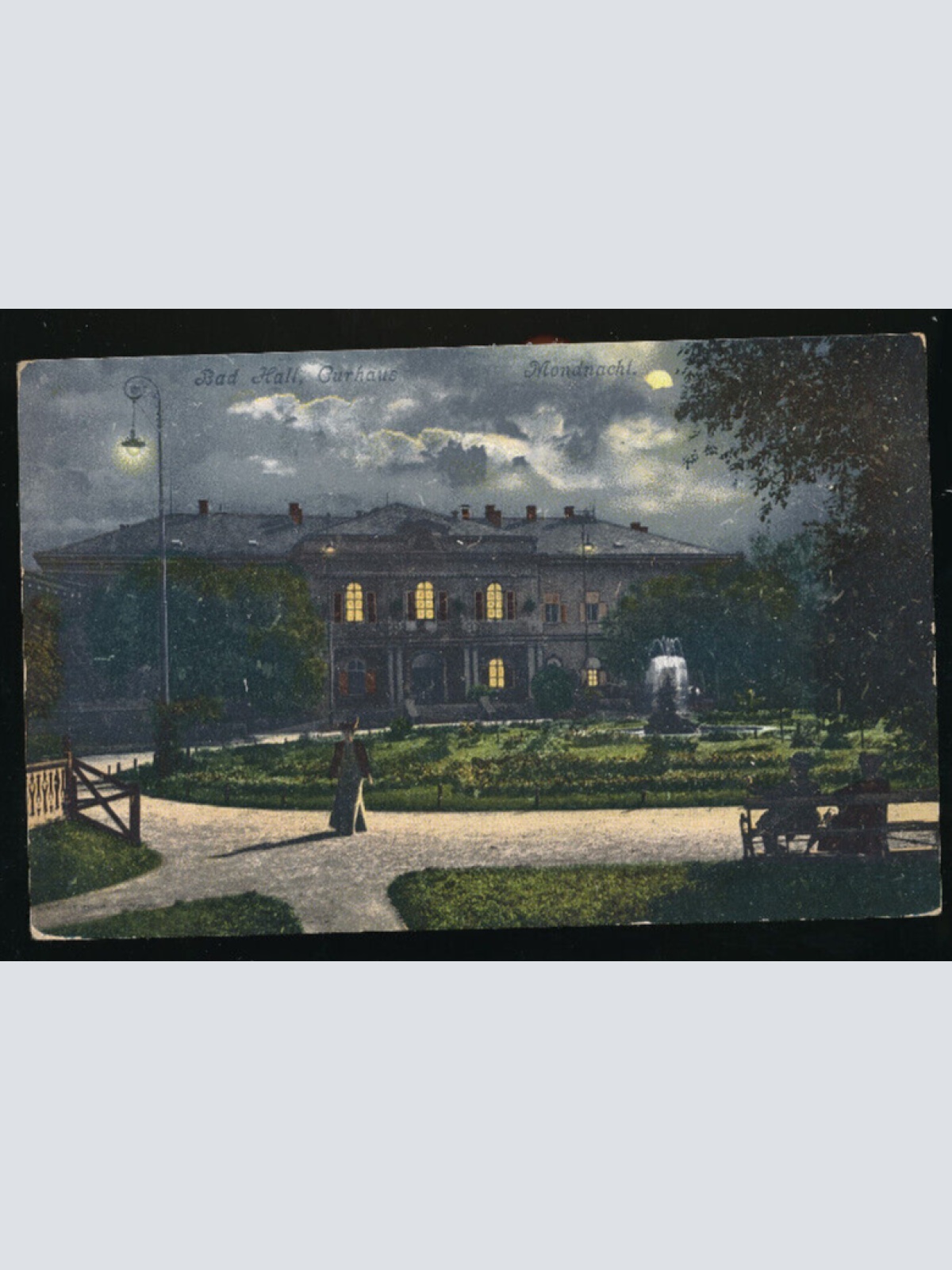 AK aus Bad Hall Curhaus Mondnacht Oberösterreich (1777)