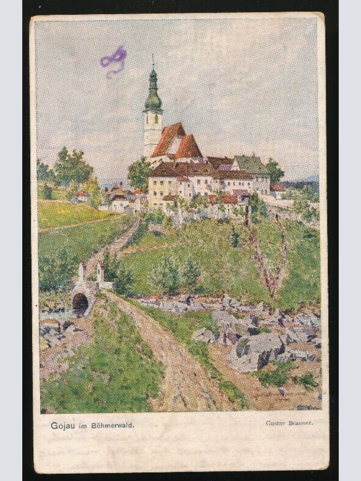 AK Gojau im Böhmerwald Tschechoslowakei (2046)