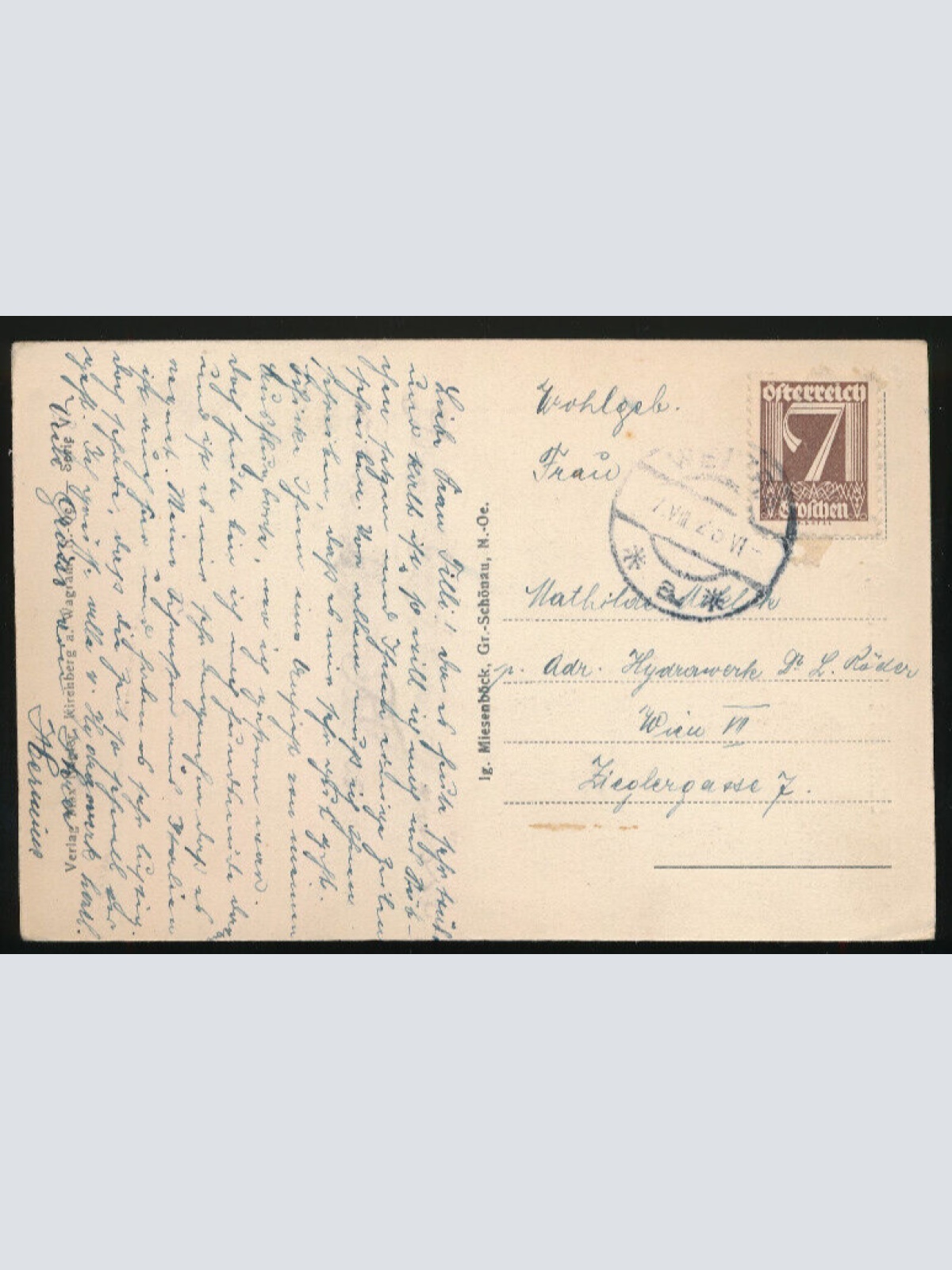 AK vom Schloss Engelstein Niederösterreich (2065)