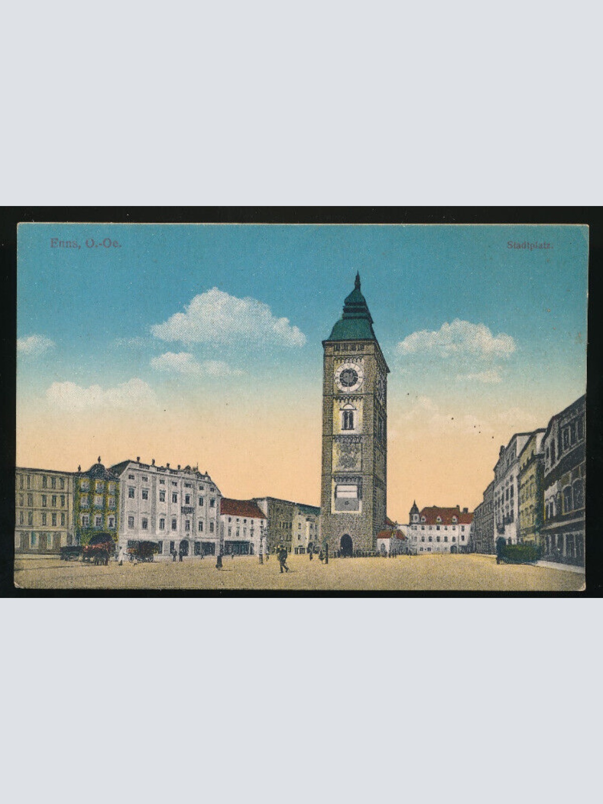 AK aus Enns Stadtplatz Oberösterreich (2093)