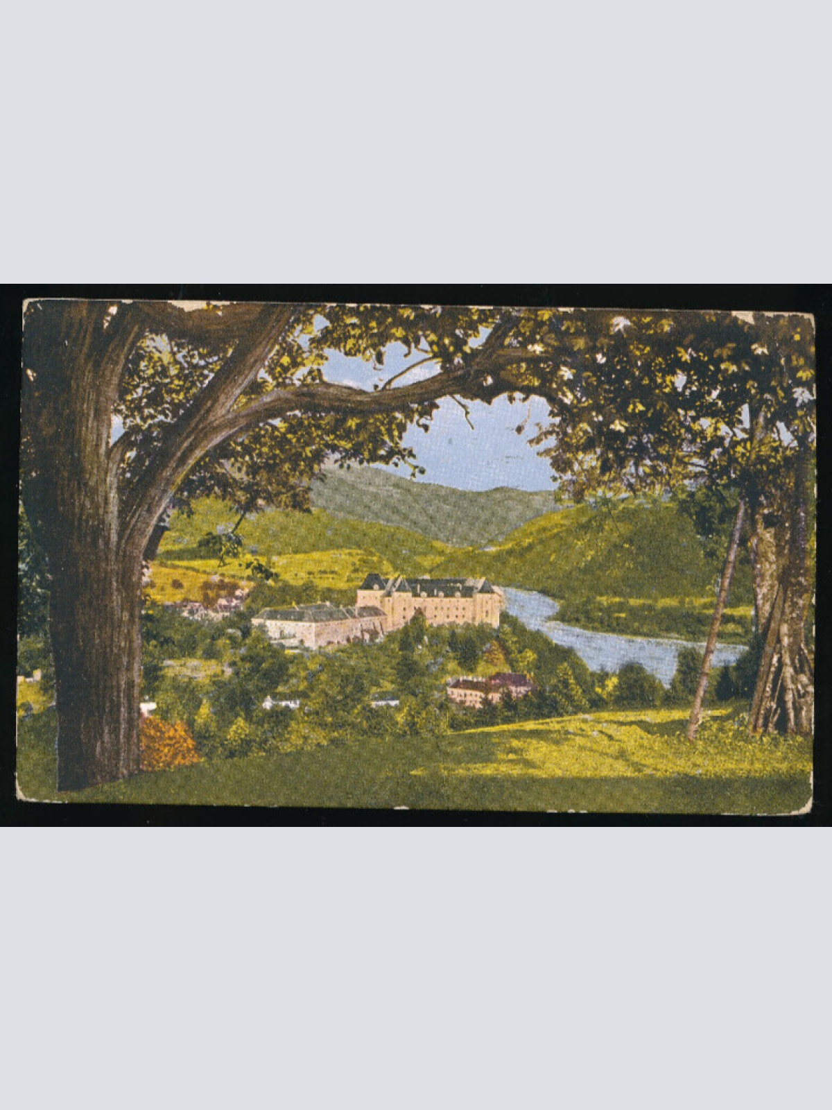 AK aus Grein mit Schloss Greinburg Oberösterreich (2080)