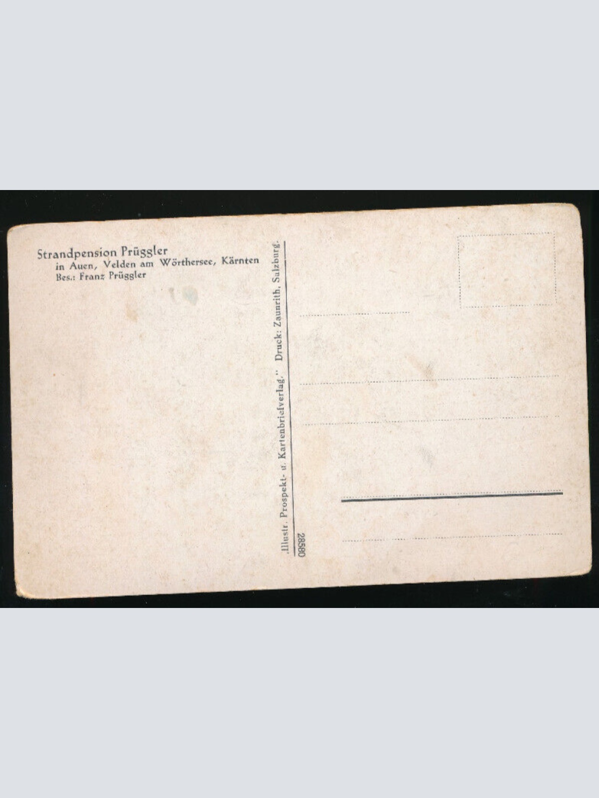 AK aus Velden am Wörthersee mit Strandpension Prüggler Kärnten (1904)