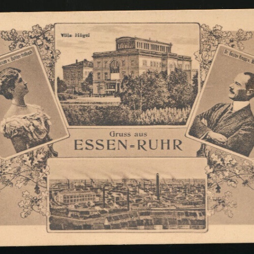 AK aus Essen - Ruhr mit Dr. Gustav Krupp und Frau Nordrhein-Westfalen (1873)