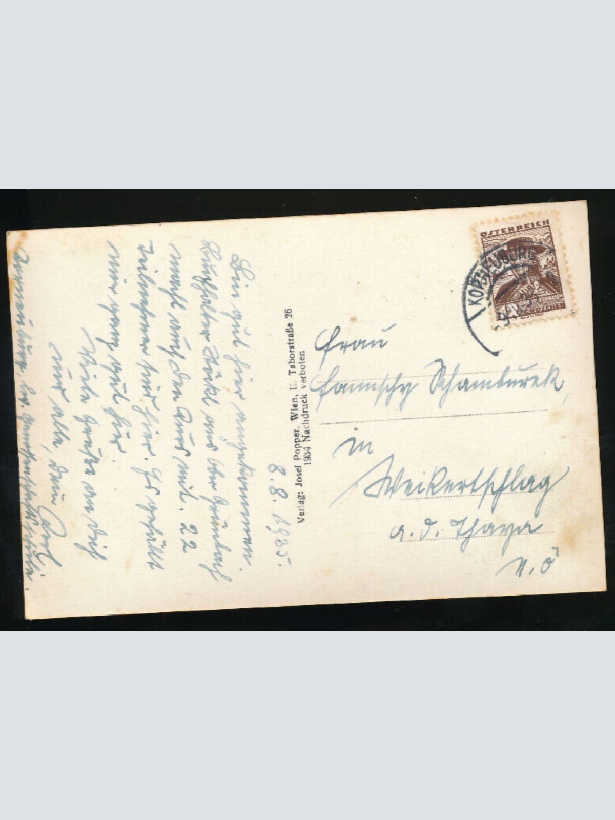 AK aus Korneuburg mit Rathaus Niederösterreich (1903)