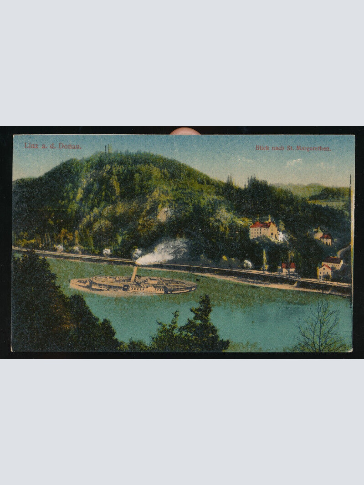 AK aus Linz an der Donau mit Dampfer Oberösterreich (1986)