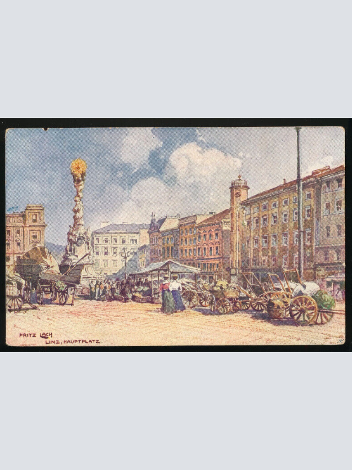 AK aus Linz an der Donau Hauptplatz Oberösterreich (2381)
