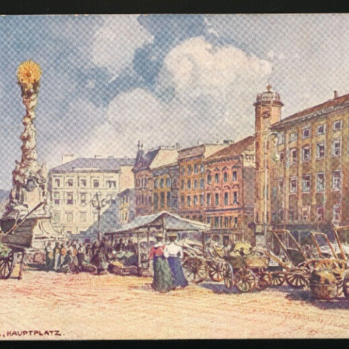 AK aus Linz an der Donau Hauptplatz Oberösterreich (2381)
