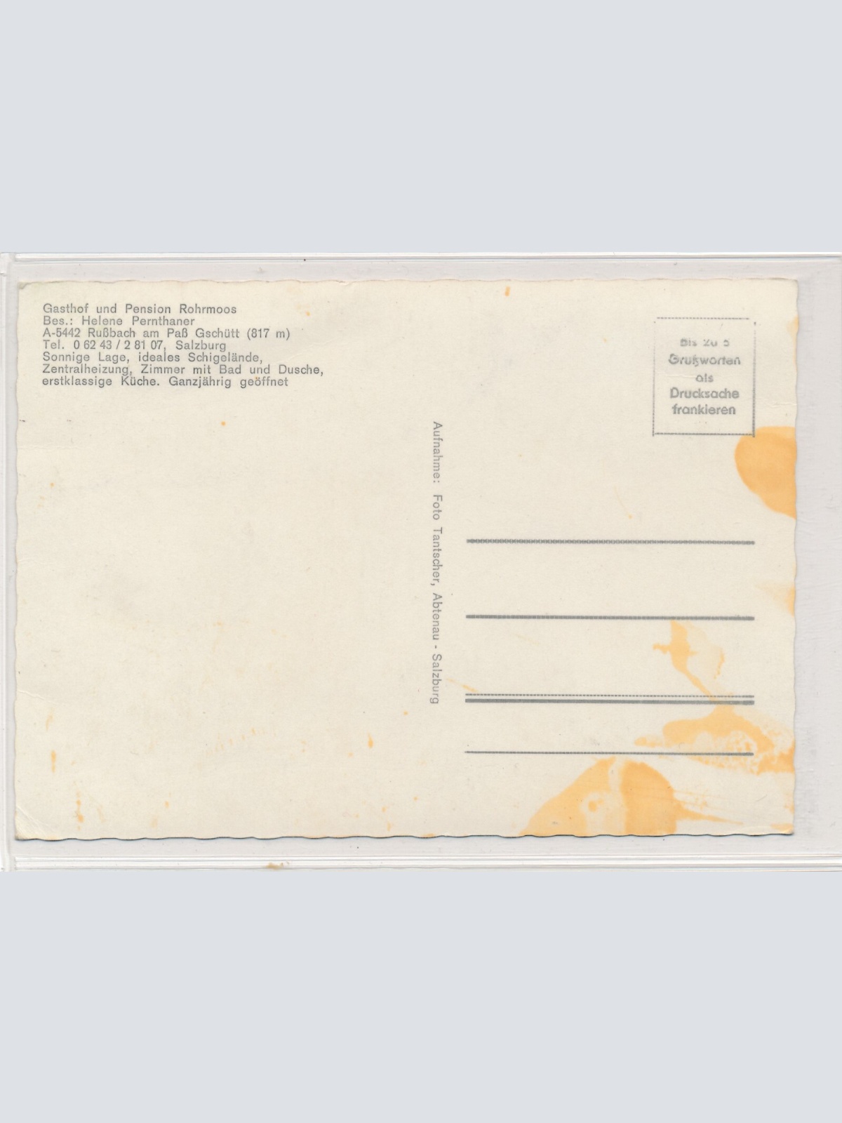 AK, Gasthof Rohrmoos, Rußbach am Paß Gschüt, Salzburg (S66)