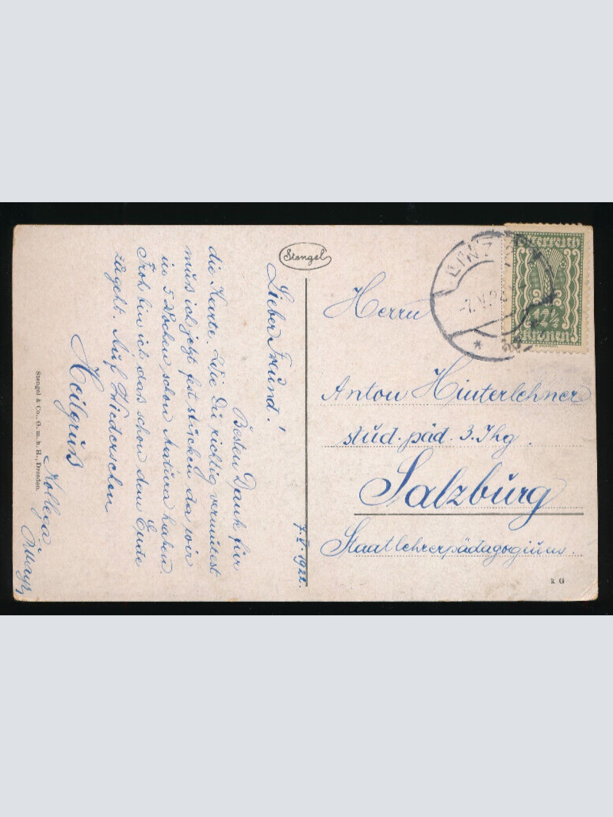 AK aus Linz an der Donau mit Freinberg Oberösterreich (2382)