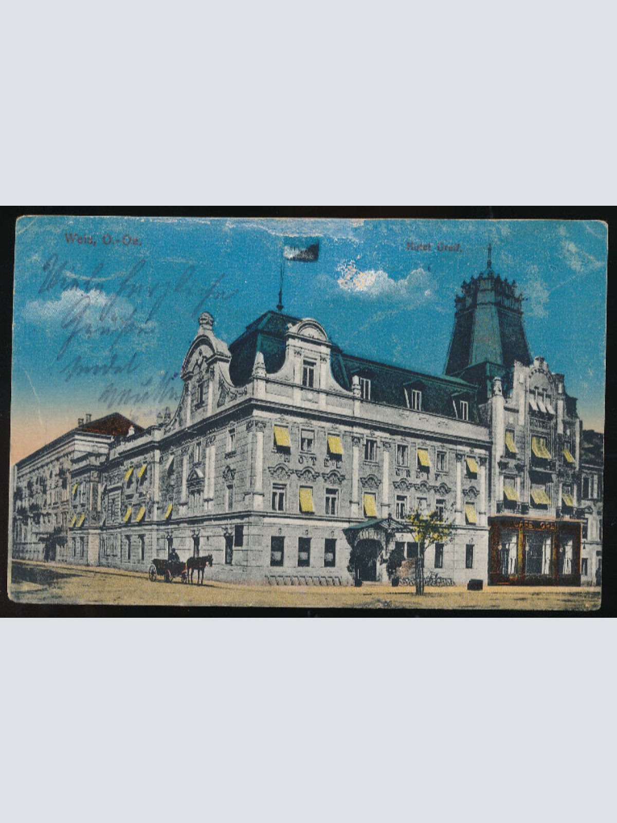 AK aus Wels mit Hotel Greif Oberösterreich (1648)