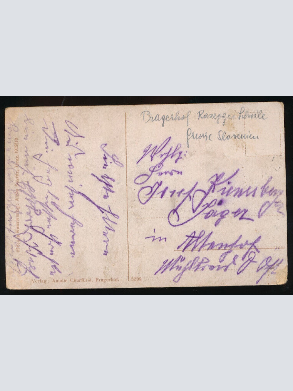 AK aus Pragerhof Roseggers Schule Slowenien (1750)