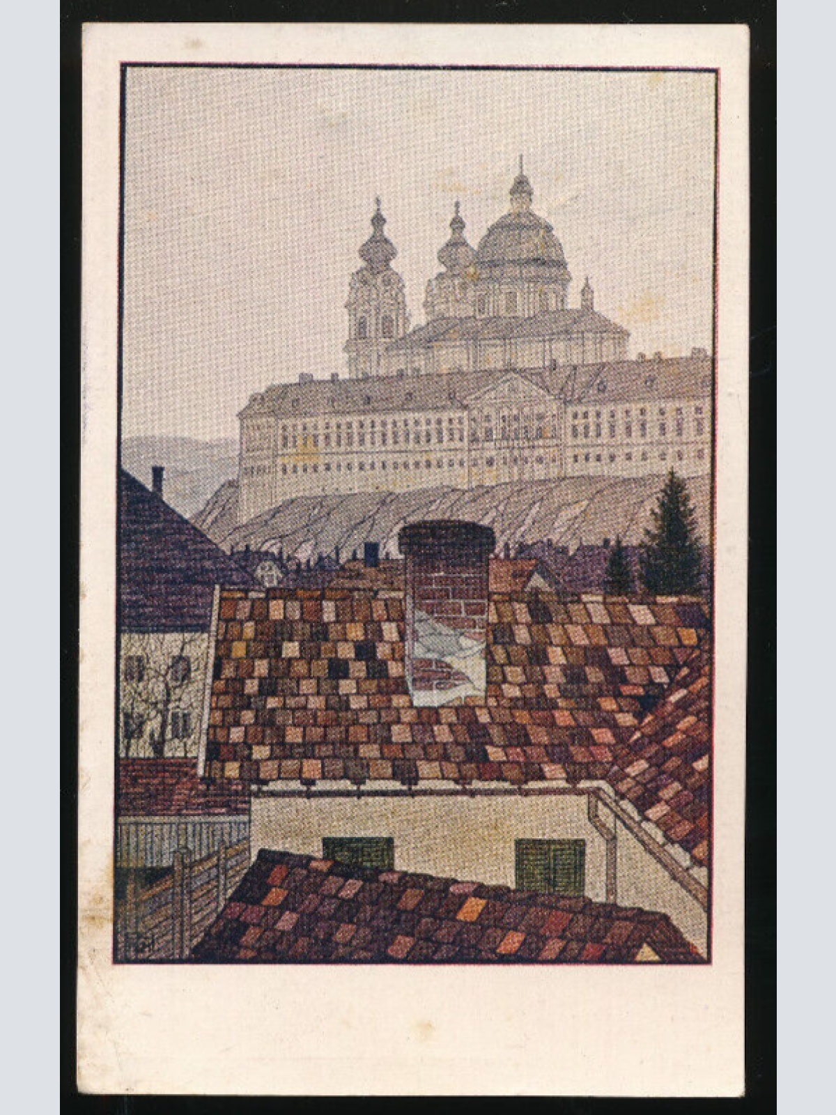 Kunst-Karte aus Melk an der Donau Niederösterreich (2266)