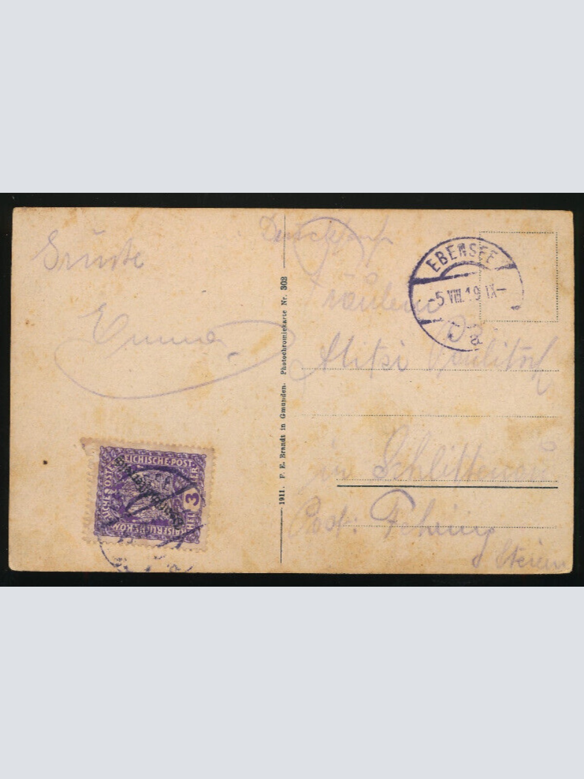 AK aus Ebensee Oberösterreich (1639)