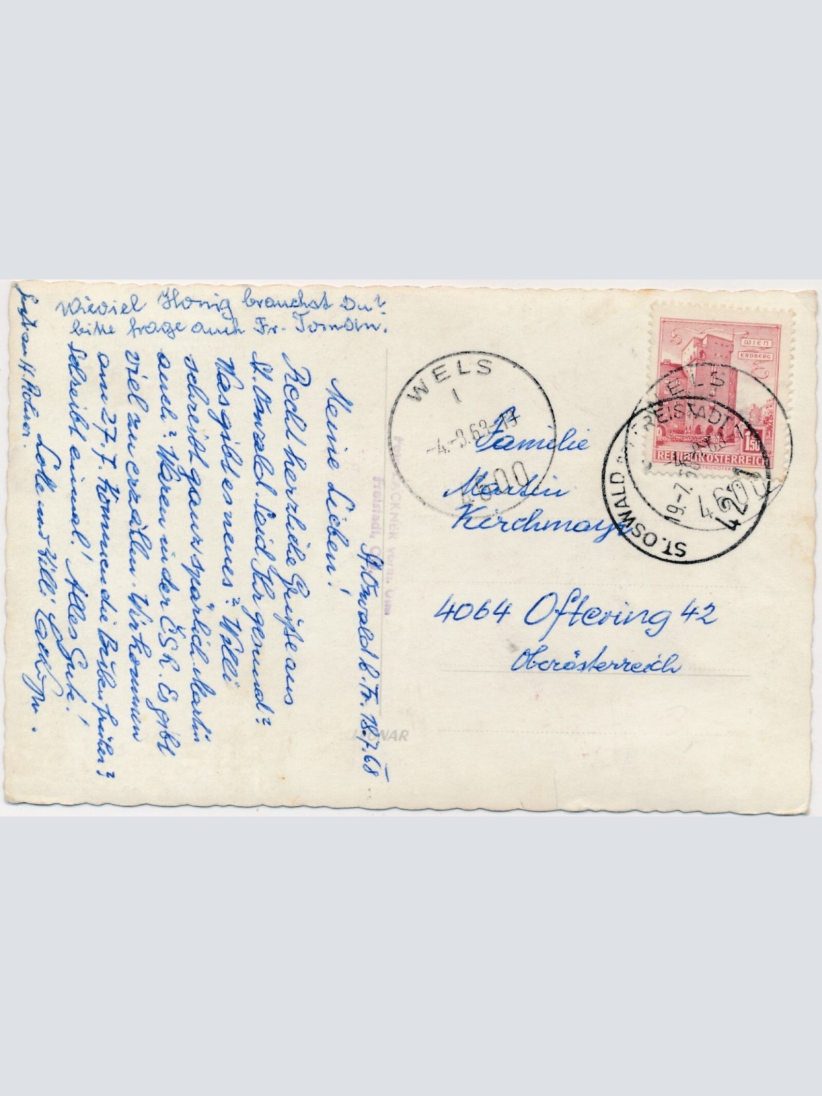 AK, Sommerfrische St. Oswald b. Fr. Oberösterreich (S174)