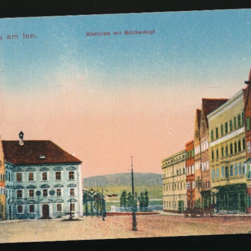 AK aus Braunau am Inn mit Stadtplatz Oberösterreich (2429)