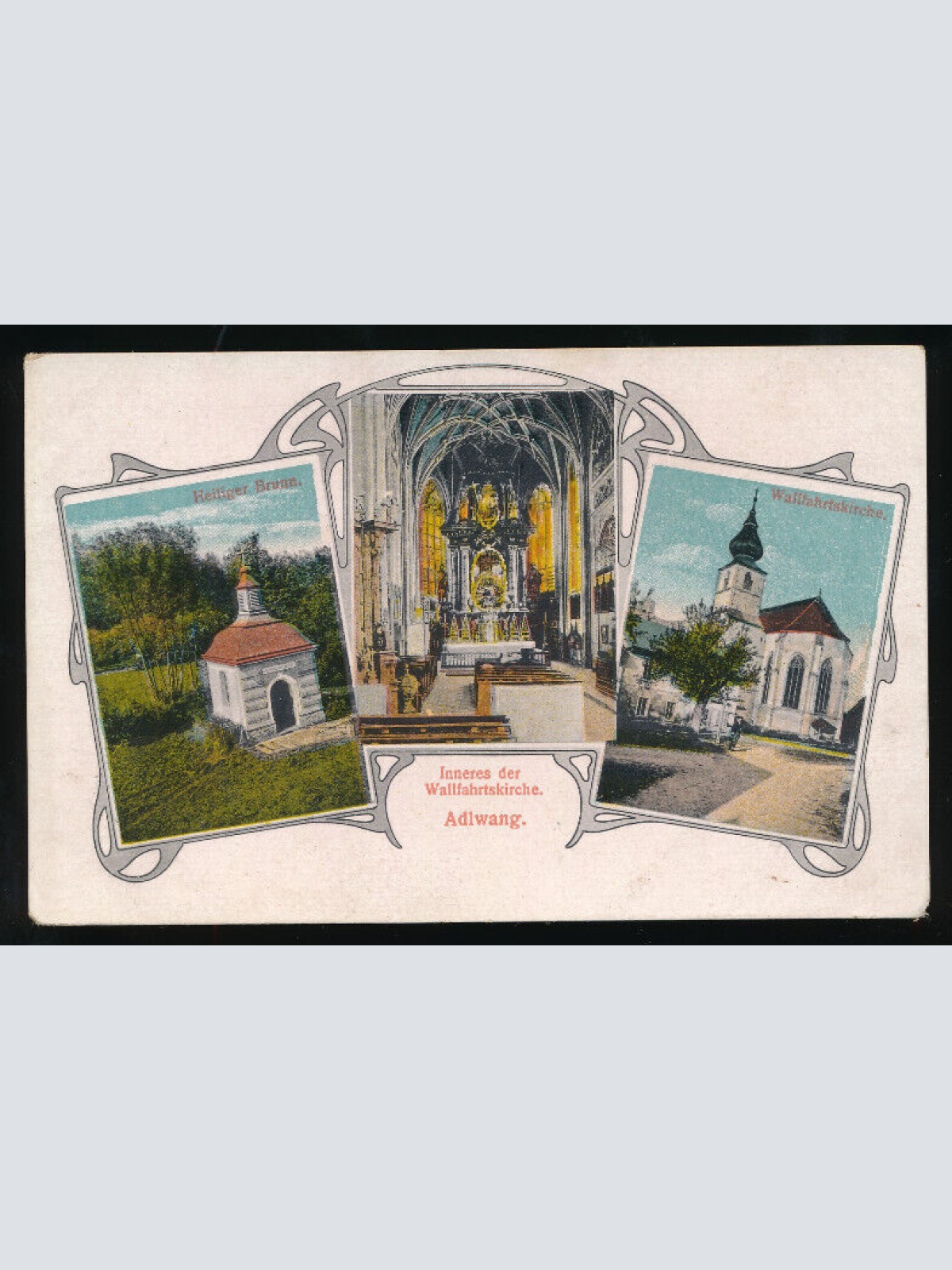 AK aus Adlwang Inneres der Wallfahrtskirche Oberösterreich (2173)