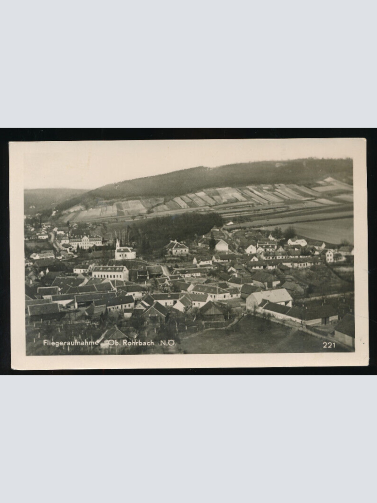 AK aus Ob. Rohrbach Fliegeraufnahme Niedrösterreich (2205)