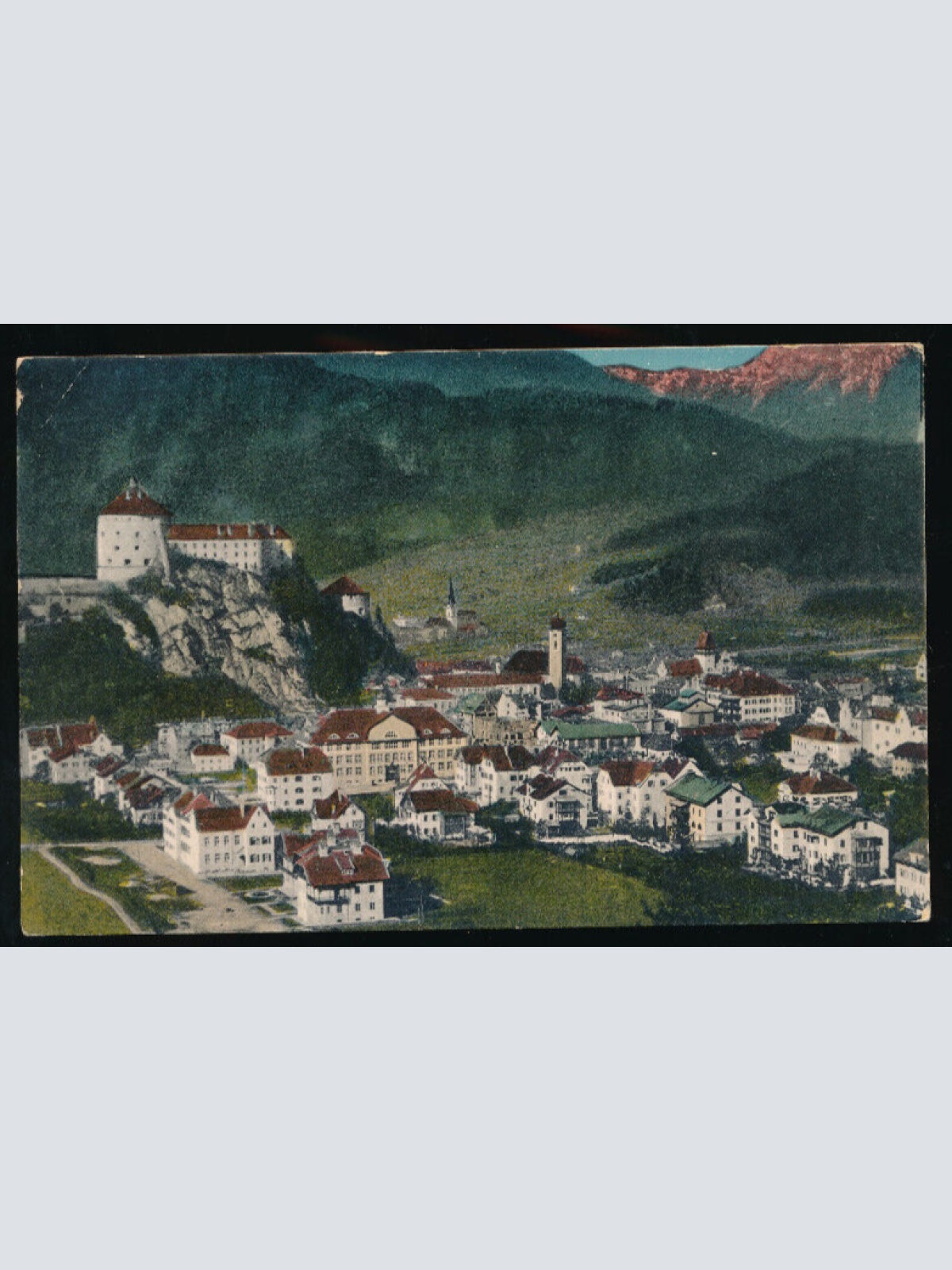 AK aus Kufstein vom Stadtberg mit der Festung Tirol (2231)