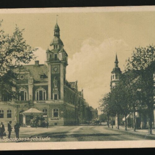 AK aus Wels Sparkassagebäude Oberösterreich (2238)