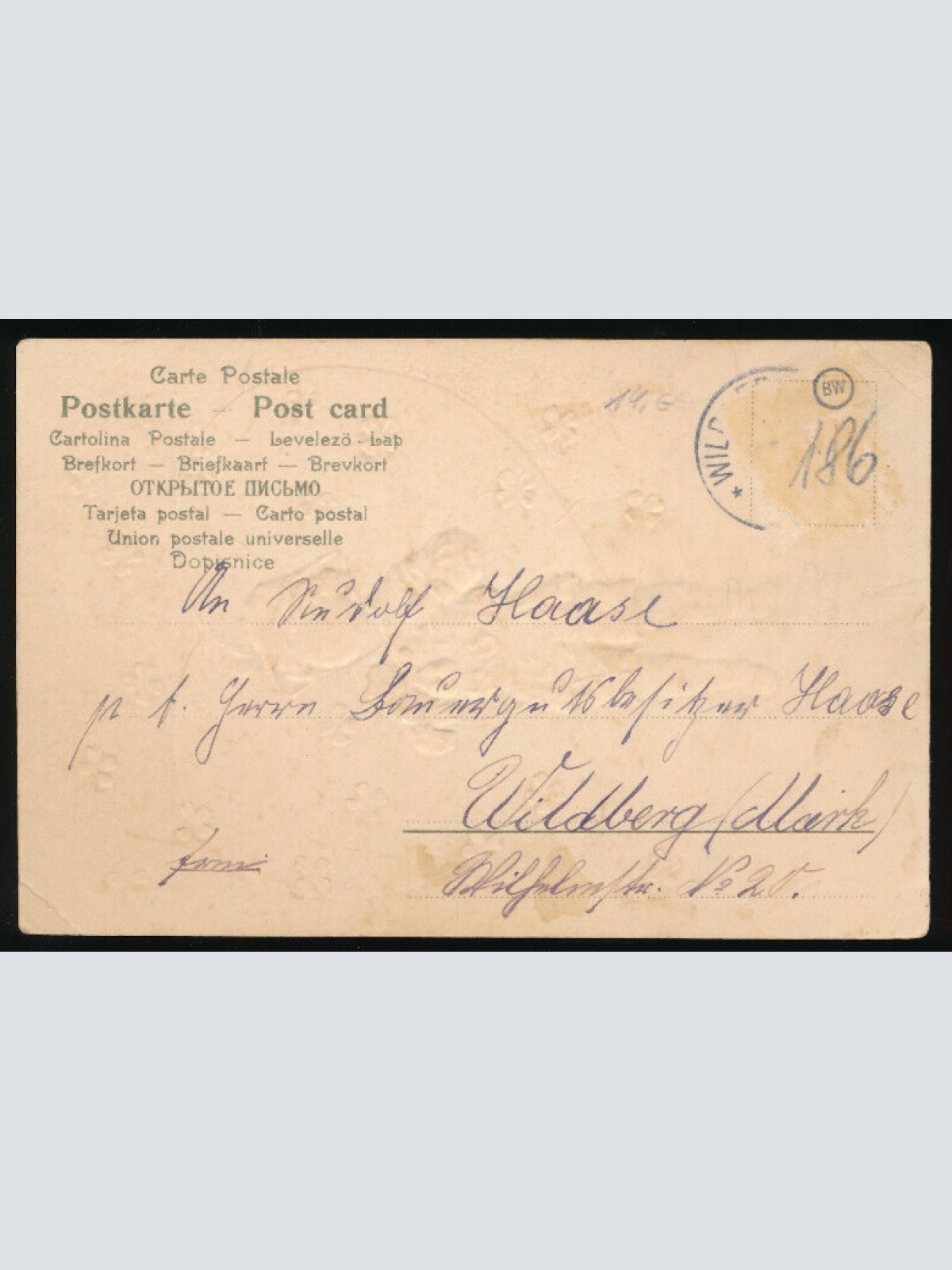 Präge - Glückwunsch - Karte Herzlichen Glückwünsch zum Geburtstag (2761)