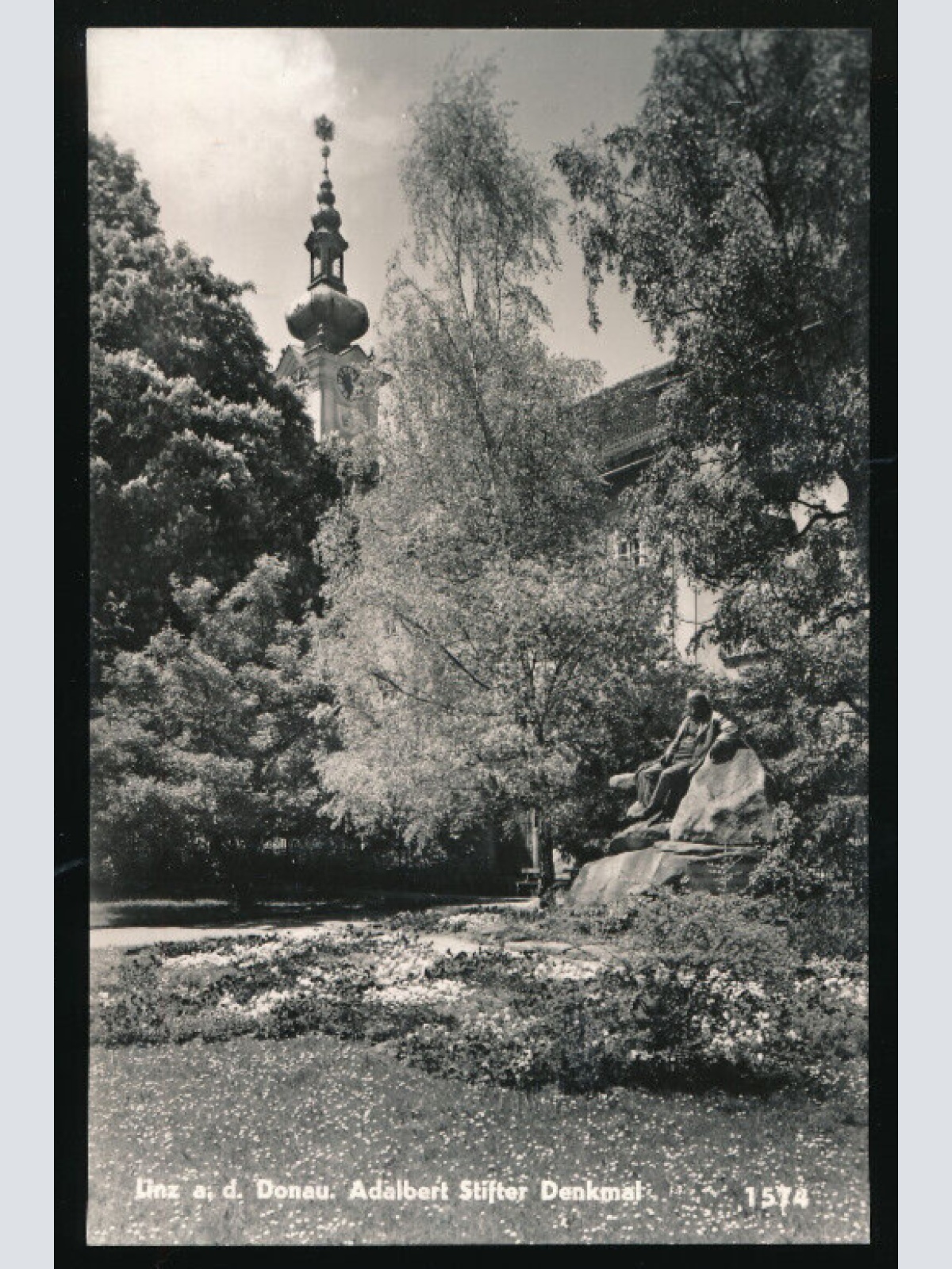 AK aus Linz an der Donau Adalbert Stifter Denkmal Oberösterreich (2819)