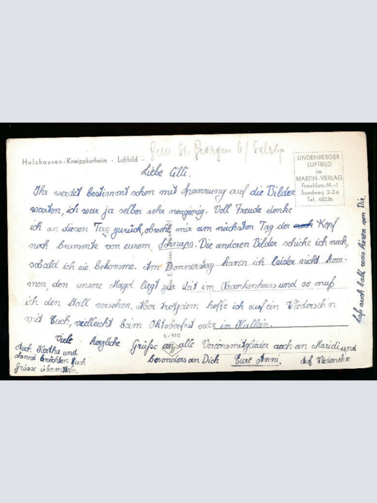 AK aus Holzhausen - Kneippkurheim Luftbild Oberösterreich (2106)